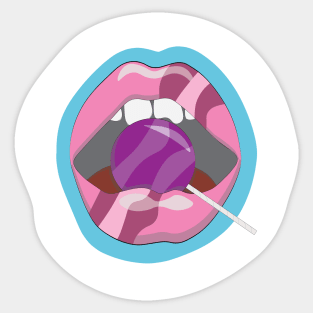 Sugar Rush - Lips Biting Sucker Sticker